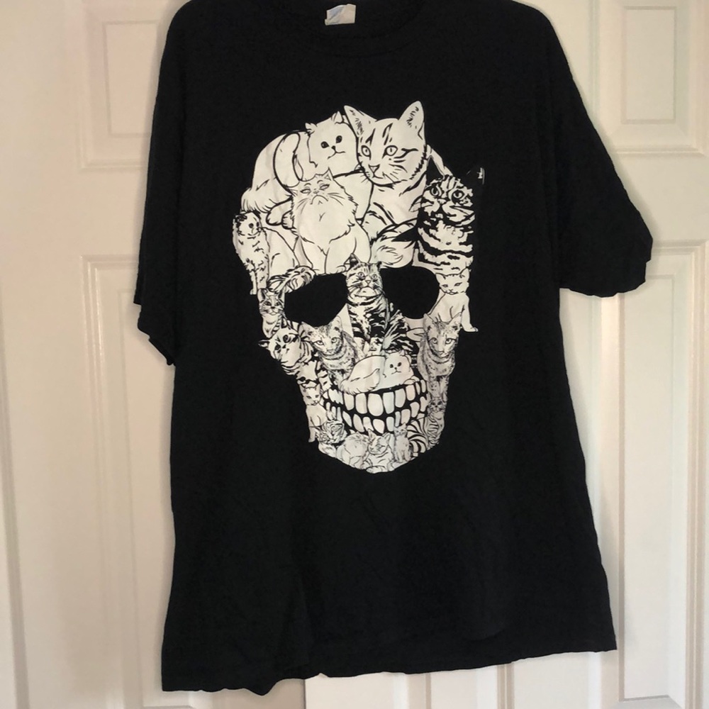 Cat skull t shirt